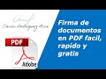 Como hacer una firma digital en PDF (Firma eléctronica PDF)