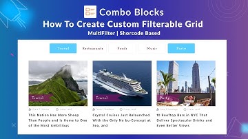 Custom filterable grid | MultiFilter | Shorcode based | Combo Blocks