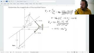 Engineering Statics: Addition of 3D Force Vectors using position vectors