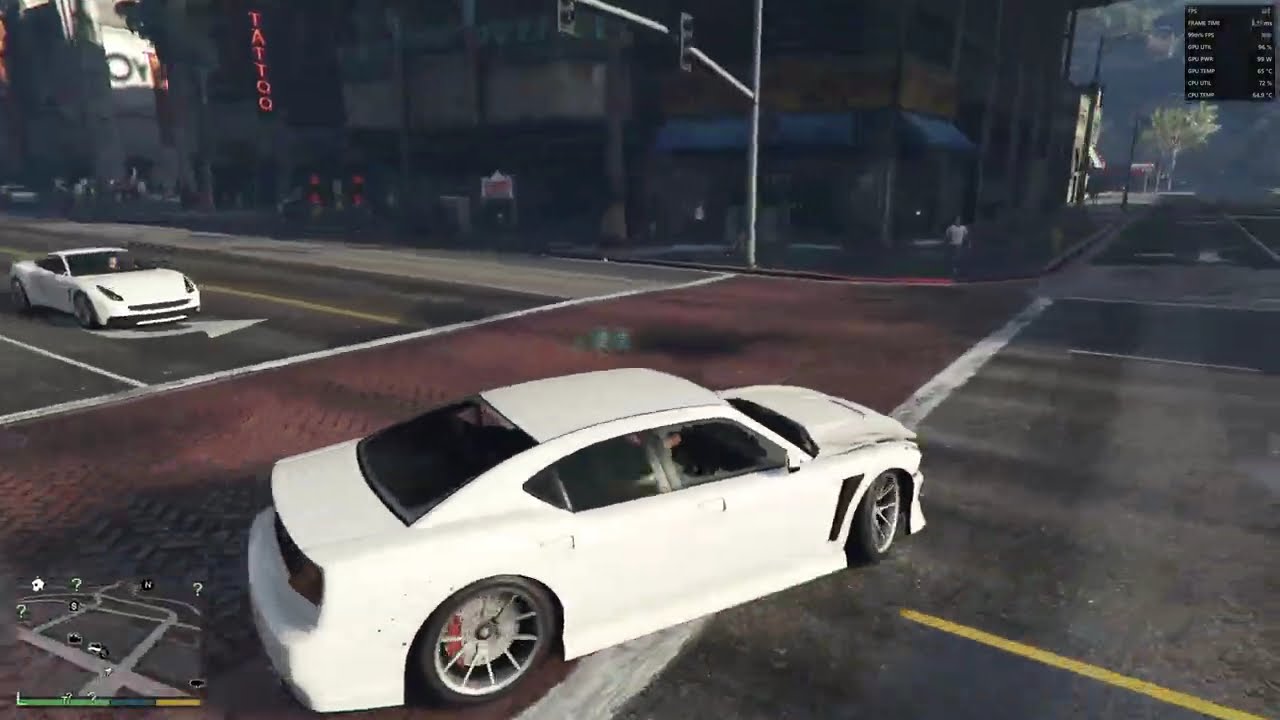 GTA V Enchanced - FSR3 frame generation comparison [OFF VS ON