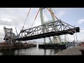 Afbraak van de oude boudewijnbrug in de haven van antwerpen op 17  18 juni 2020  p vanhopplinus