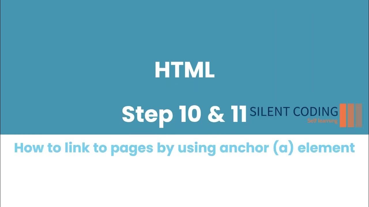 HTML Step 10 11 I How To Link To Pages In HTML With Anchor a html-step-10-11-i-how-to-link-to-pages-in-html-with-anchor-a