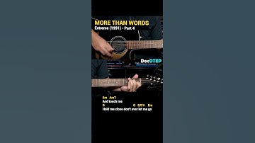 Thumbnail of More Than Words - Extreme (1991)Easy Guitar Chords Tutorial with Lyrics Part 4 SHORTS REELS