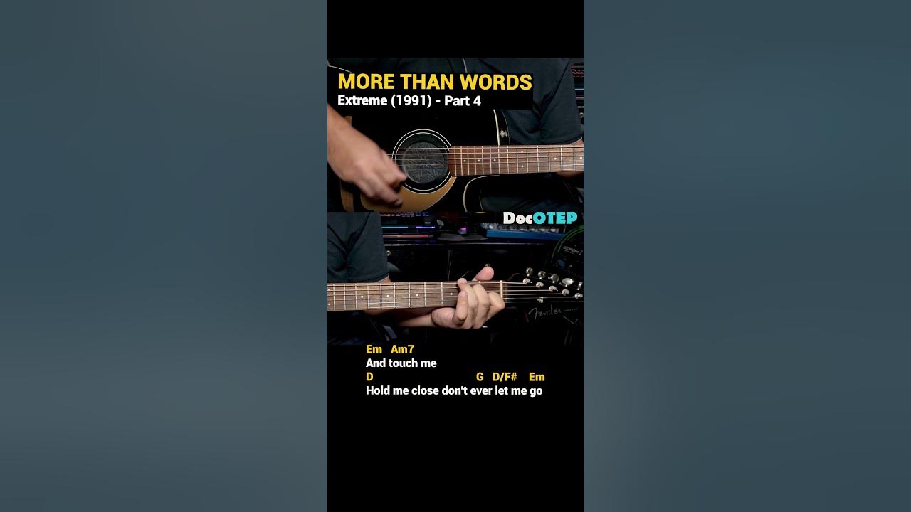 More Than Words - Extreme (1991)Easy Guitar Chords Tutorial with Lyrics Part 4 SHORTS REELS
