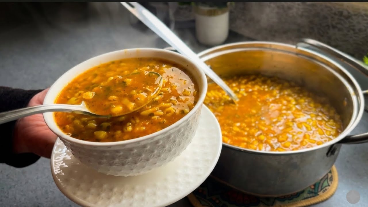 سجليها عندك لرمضان شوربة صحية بالقمح سهلة بمكونات بسيطة واللذيذة 🥣 شوربة الصحية بهربل 🥰