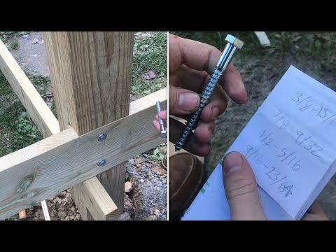 how to PROPERLY install “lag bolts” (pilot holes sizes￼)