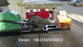 Small and cheap Diesel-Power Brick Making Machine，280 model vacuum extruder brick making machine.