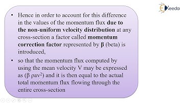 momentum correction factor