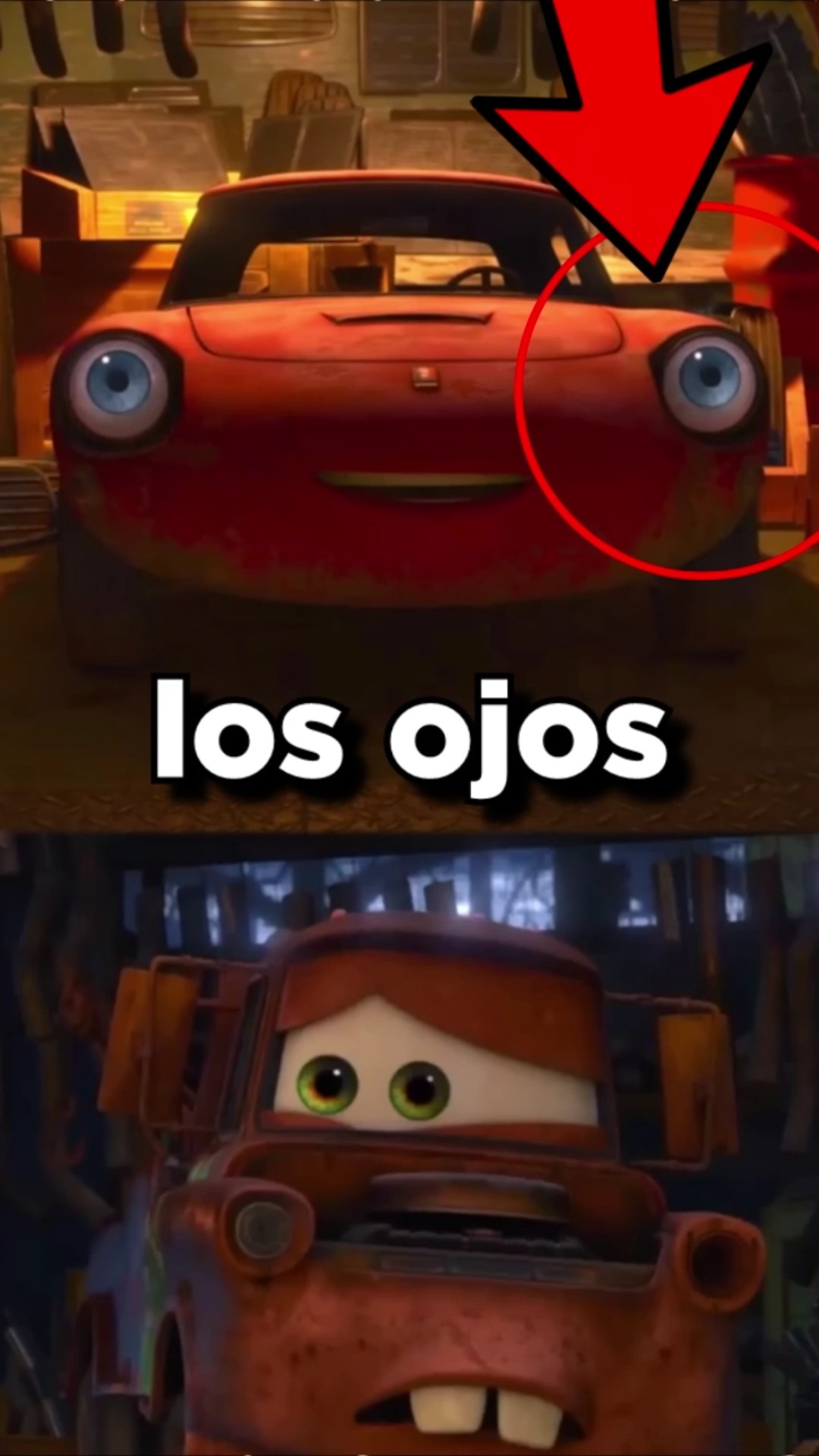 EL AUTO EXTRAÑO DE CARS CON OJOS EN LOS FAROS ? #cars #josativi #youtube #shorts #miedo #terror