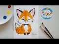 Рисуем Лисёнка! || Как просто нарисовать лисичку!