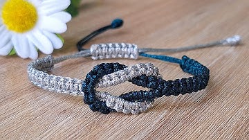DIY Infinity Bracelet with Square Knot | Easy Step-by-Step Tutorial