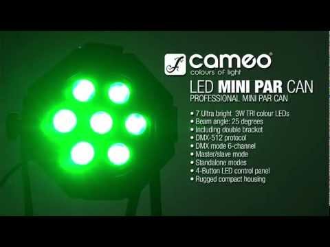 Cameo Light STUDIO MINI PAR CAN - 7 x 3 W TRI Colour LED PAR Can RGB