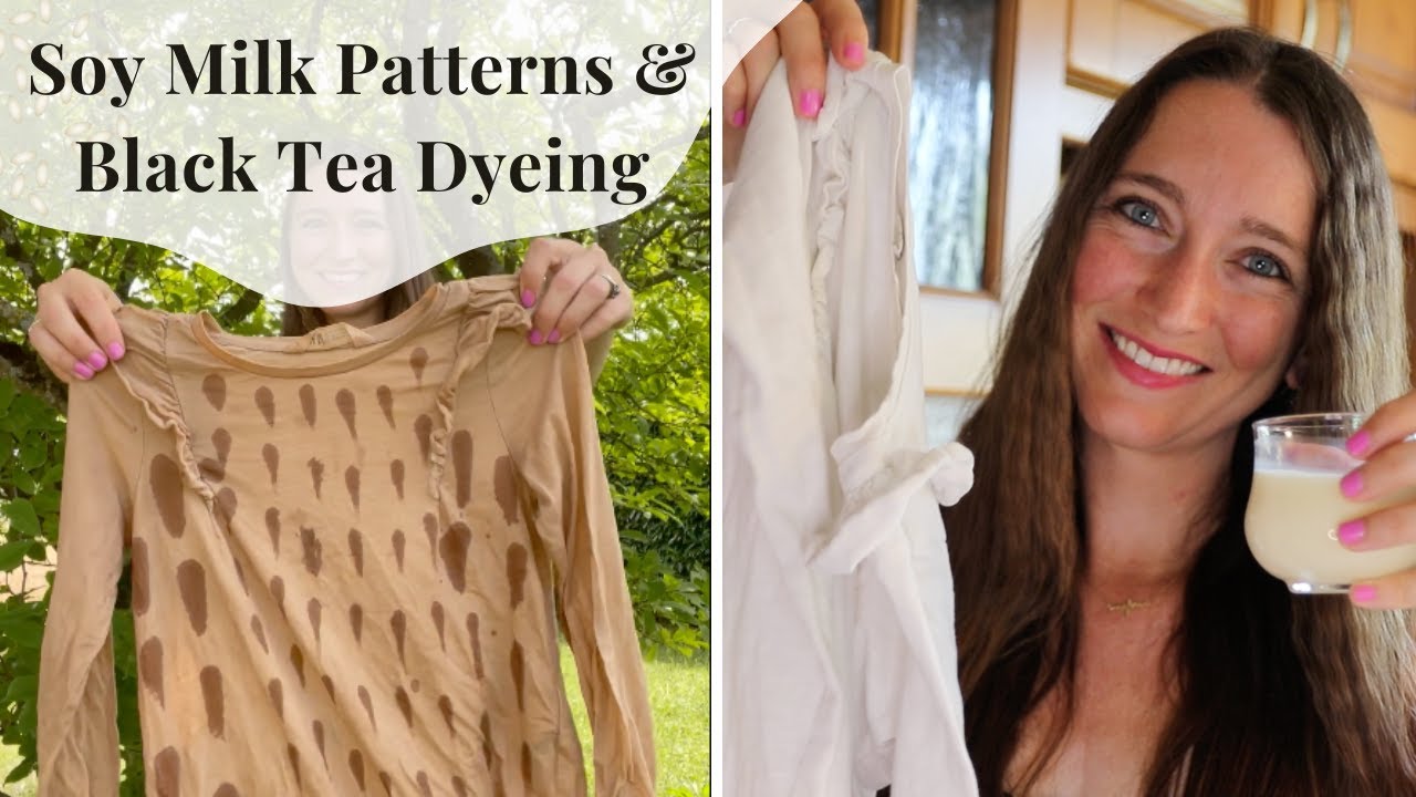 🥛Soy Milk Patterns & Black Tea Dyeing ☕️ YouTube