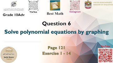 Solve polynomial equations by graphing | Q6 P1 | 10A | EoT3|