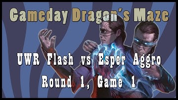 Magic gameday - UWR Flash vs Esper Aggro - Round 1, Game 1