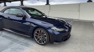 Tour the 2024 M4 Competition xDrive Convertible in Tanzanite Blue | 4K