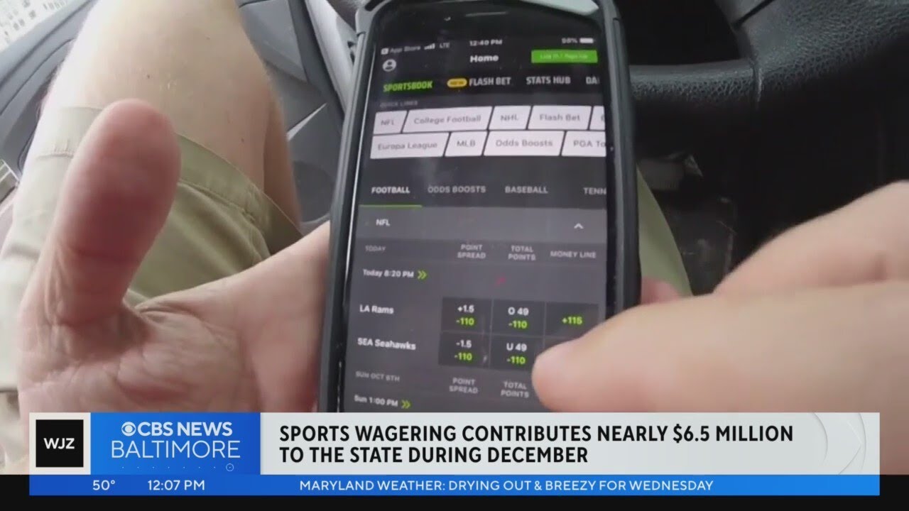 Maryland sportsbooks handle record 559M in December, nearly 6.5M goes