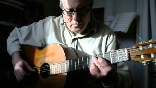 Video thumbnail of "Across The Border - for solo guitar"