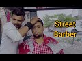 Street Barber Asmr Head Massage and shoulder Massage With Neck Cracking