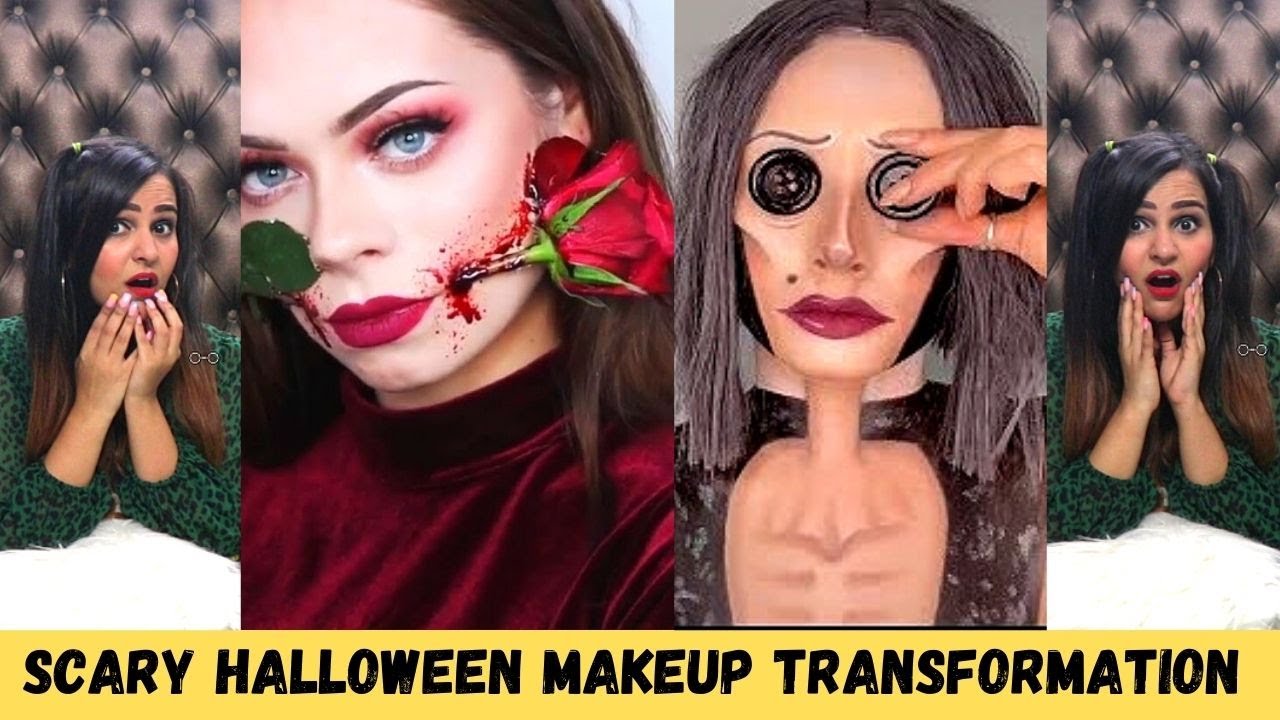 Scary Halloween Makeup Transformation (Tik Tok, 5 Minute Crafts)