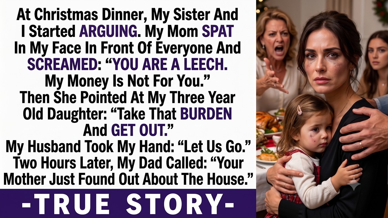 I was already fighting with my golden-child sister at Christmas dinner when my mother stood up, walked around the table, and spat right in my face. Then she pointed at my 4-year-old daughter and...