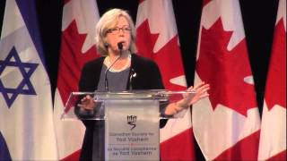 Leader of the Green Party Elizabeth May, National Holocaust Remembrance Day Ceremony 2015
