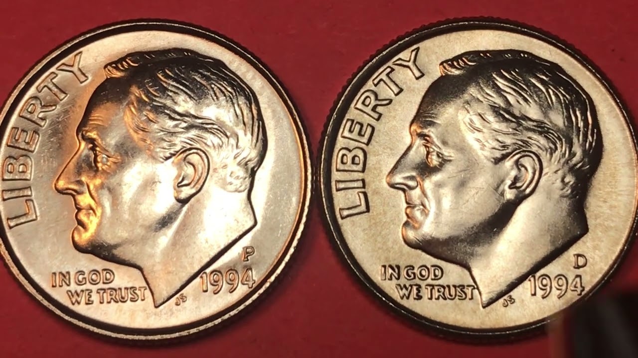 1994 United States Dimes - Rare Valuable US Roosevelt Coins Worth 