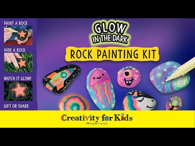 Creativity for Kids Glow in the Dark Rock Painting Kit - Painting