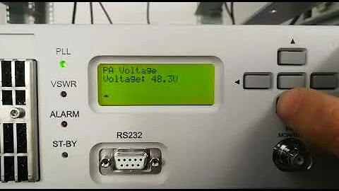 How to see main measures of AXON FM Transmitter