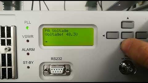 How to see main measures of AXON FM Transmitter