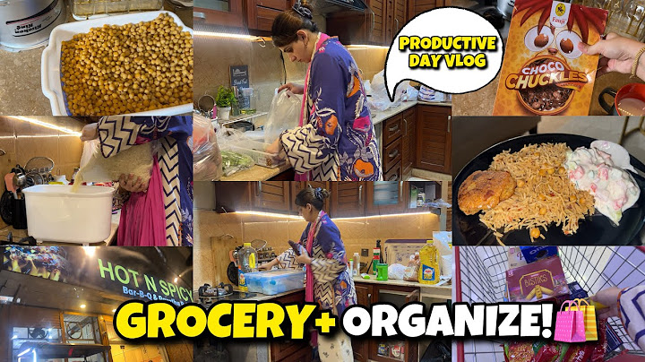 GROCERY HAUL + KITCHEN ORGANIZING VLOG 🛒🛍️| FULL PRODUCTIVE DAY HOME VLOG 😇