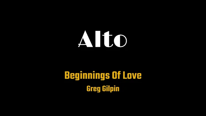 Beginnings Of Love   alto