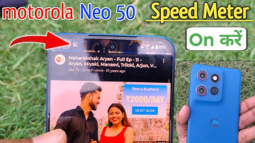 Motorola edge 50 neo speed indicator on kaise kare | how to show net speed in moto edge 50 neo | 5G