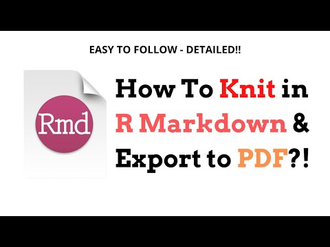 How To Knit In R Markdown in Word/PDF Format?! | Easy & Detailed!!