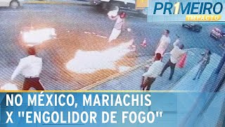 Flagra: Mariachis e “engolidor de fogo” brigam no meio da rua | Primeiro Impacto (22/05/24)
