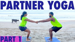 Partner Yoga Poses and Stretches for Beginners | Yogalates with Rashmi Ramesh