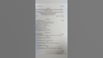 DBMS Sem-3 important question paper of Bsc previous question paper#exam#question #paper #preparatio