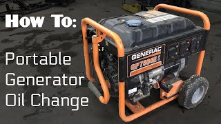 DIY Generator Maintenance: Oil Change  Portable Generator