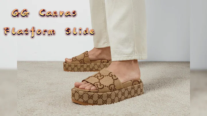 UNBOXING Gucci Angelina GG Canvas Flatform Slide Sandals