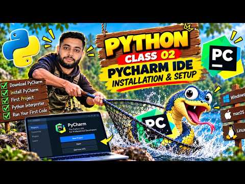PyCharm Installation & Setup on Windows |Python Class 2 |  Python Programming for Beginners 🐍|ADIB