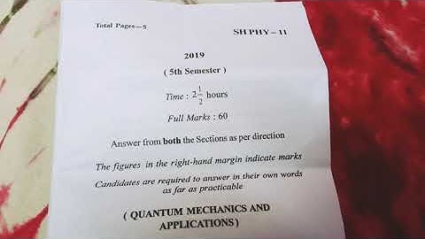 BSc 5th semester Physics hons. Previous year question | Berhampur University