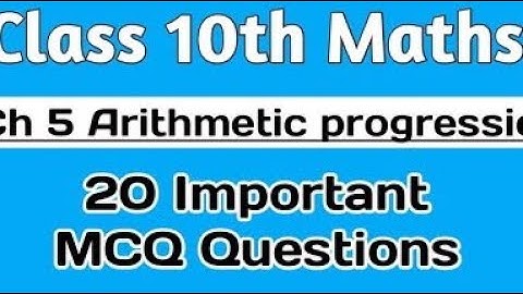 Arithmetic Progression MCQ
