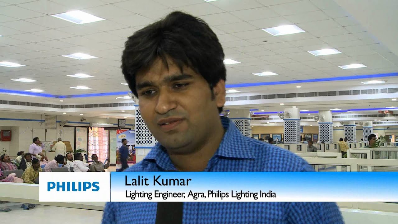 Philips Lighting Project Energy efficient LED lighting renovation by State Bank of India YouTube