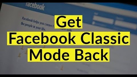 How to get old Facebook classic layout back without more switch back. SEPTEMBER 2020.
