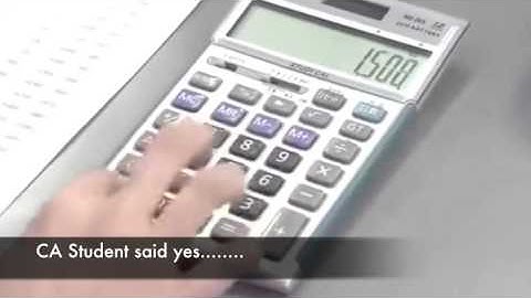 How a CA Student uses a Calculator? Only a CA Student can understand