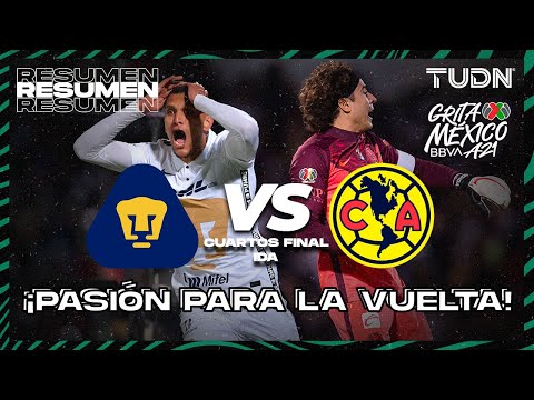 Resumen | Pumas vs América | Grita México BBVA AP2021 - Cuartos IDA | TUDN