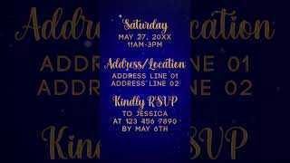 Graduation Party Invitation, High School Graduation, Graduation Invitation Template, Graduation