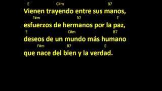 CANTOS PARA MISA - VIENEN CON ALEGRIA - ENTRADA - ACORDES Y LETRA chords