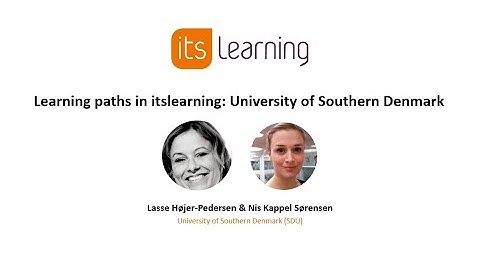 itsConvention: Online learning paths in itslearning at the University of Southern Denmark