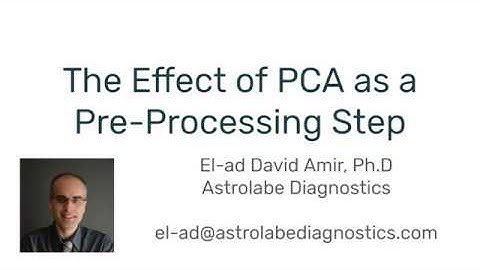 The Effect of PCA as a Pre Processing Step